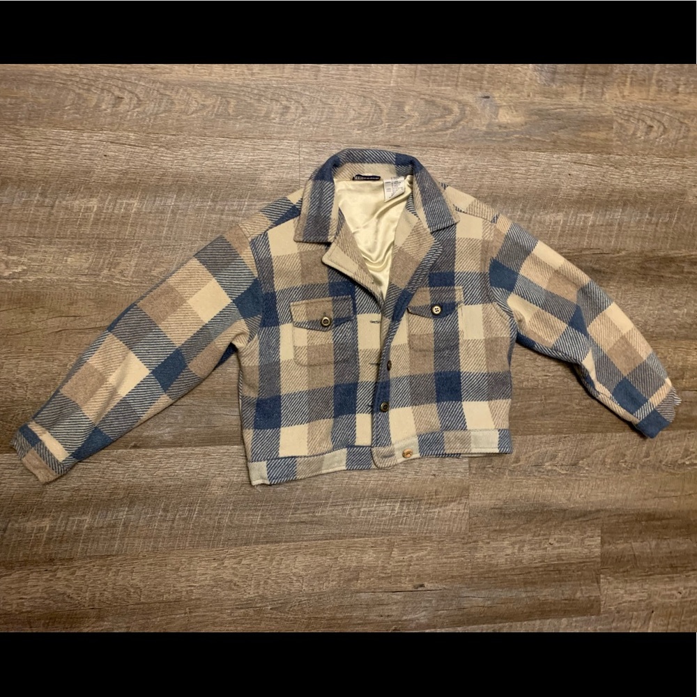 Erika&Co | Wool Blend Plaid Jacket